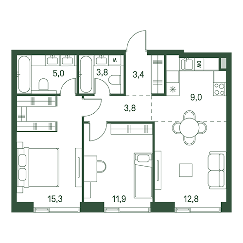 ЖК Moments, Москва | Жилой комплекс «Моментс» у парка Покровское-Стрешнево, Forma